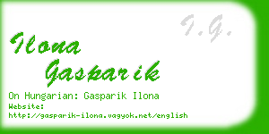 ilona gasparik business card